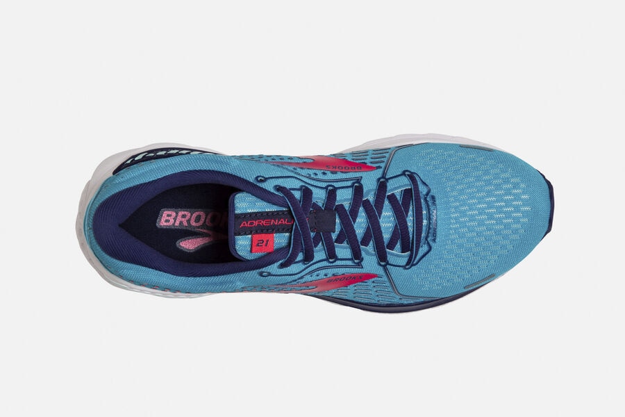 Brooks Adrenaline Gts 21 Road Loopschoenen Dames - Blauw/Roze - 578239NVX